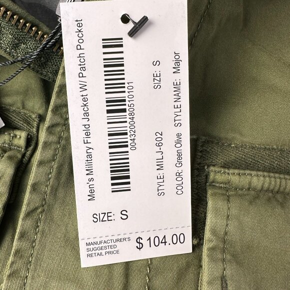 Indigo Star Major Lightweight Patch Pockets Military Jacket , Size S, Olive - Picture 7 of 10
